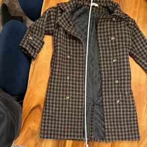 Houndstooth brown & black jacket